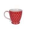 Porcelanasta skodelica Polka dot v rdeči barvi 430 ml Isabelle Rose - Z NAPAKO