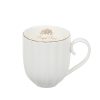Porcelanasta Royal Rose skodelica v beli barvi z zlatim robom 320 ml Isabelle Rose - Z NAPAKO