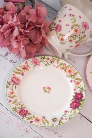 Porcelanasti desertni krožnik Peony 19,5 cm Isabelle Rose