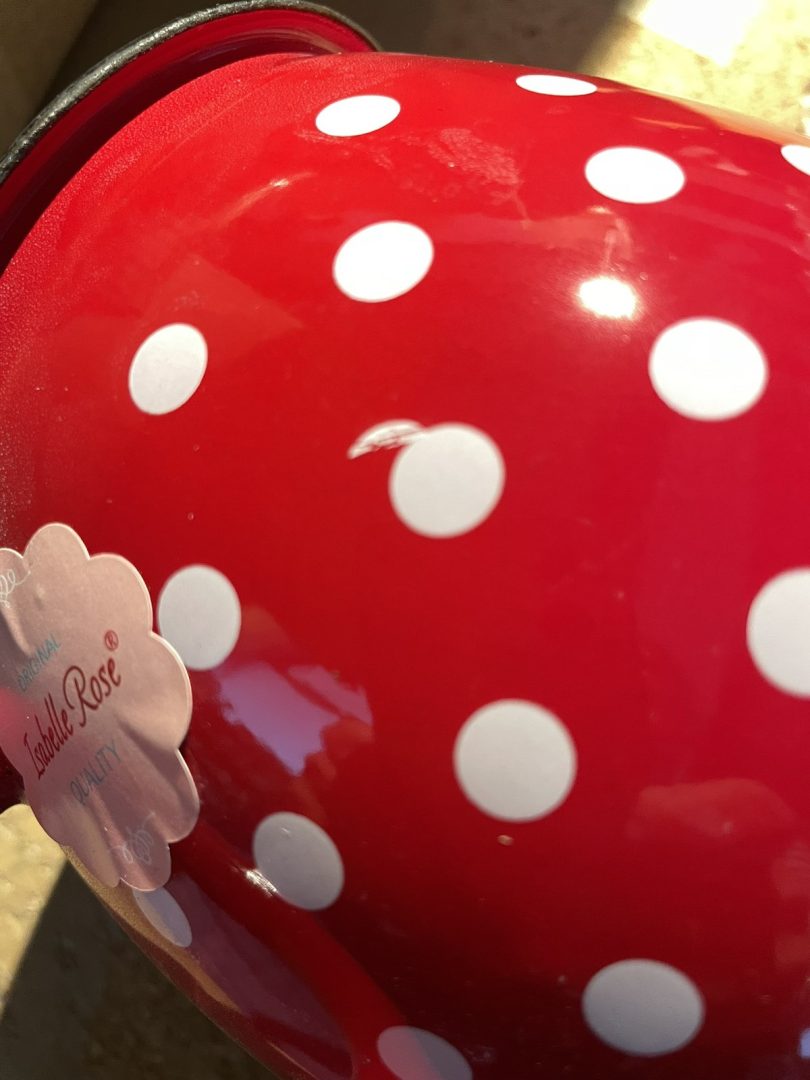 Emajliran čajnik Polka dot v RDEČI barvi 1L Isabelle Rose - Z NAPAKO - slika 5