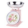 Retro kuhinjska tehtnica Peony v roza barvi 3 kg